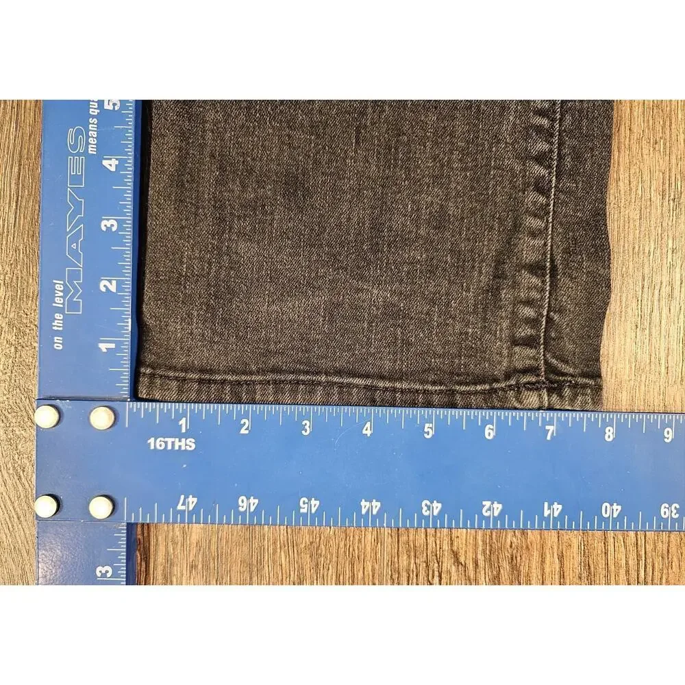 True Religion Jeans Mens 38 Black Fade Ricky Relaxed Straight Pockets Stretch